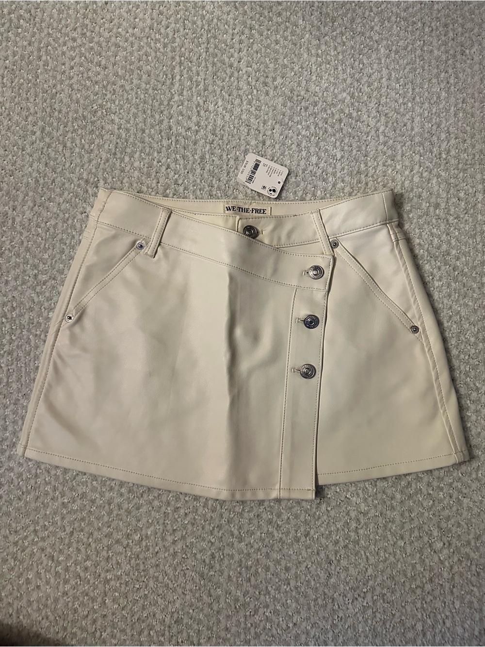 NWT We The Free Leather Asymmetrical Skirt